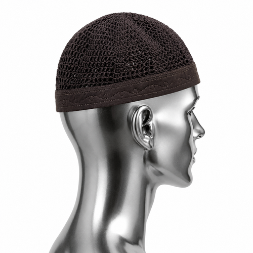 EGYPTIAN KUFI BLACK PRAYER HAT
